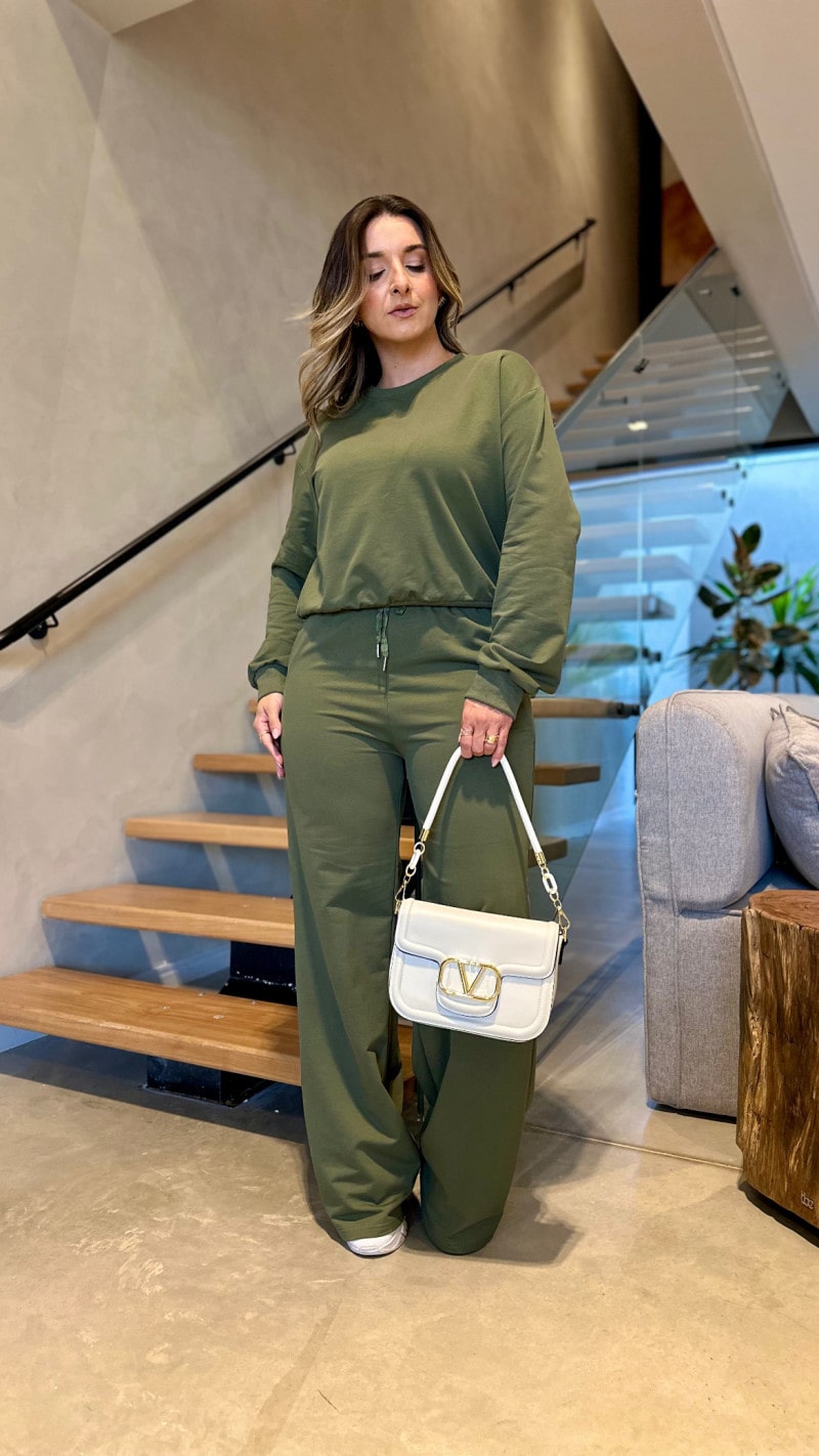 Conjunto Blusa E Calça Moletinho Camila