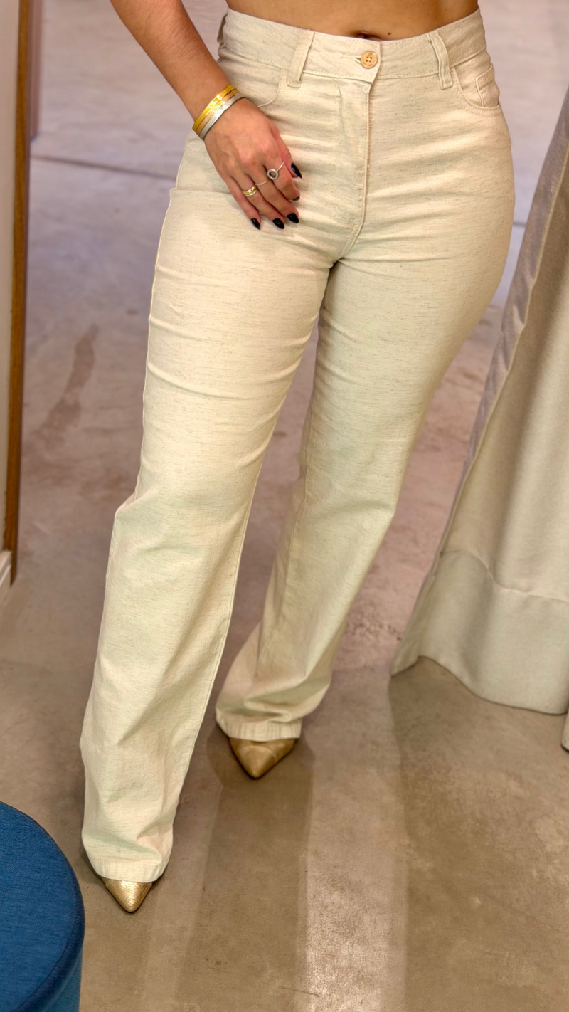 Calça Wide Leg Linho Dani