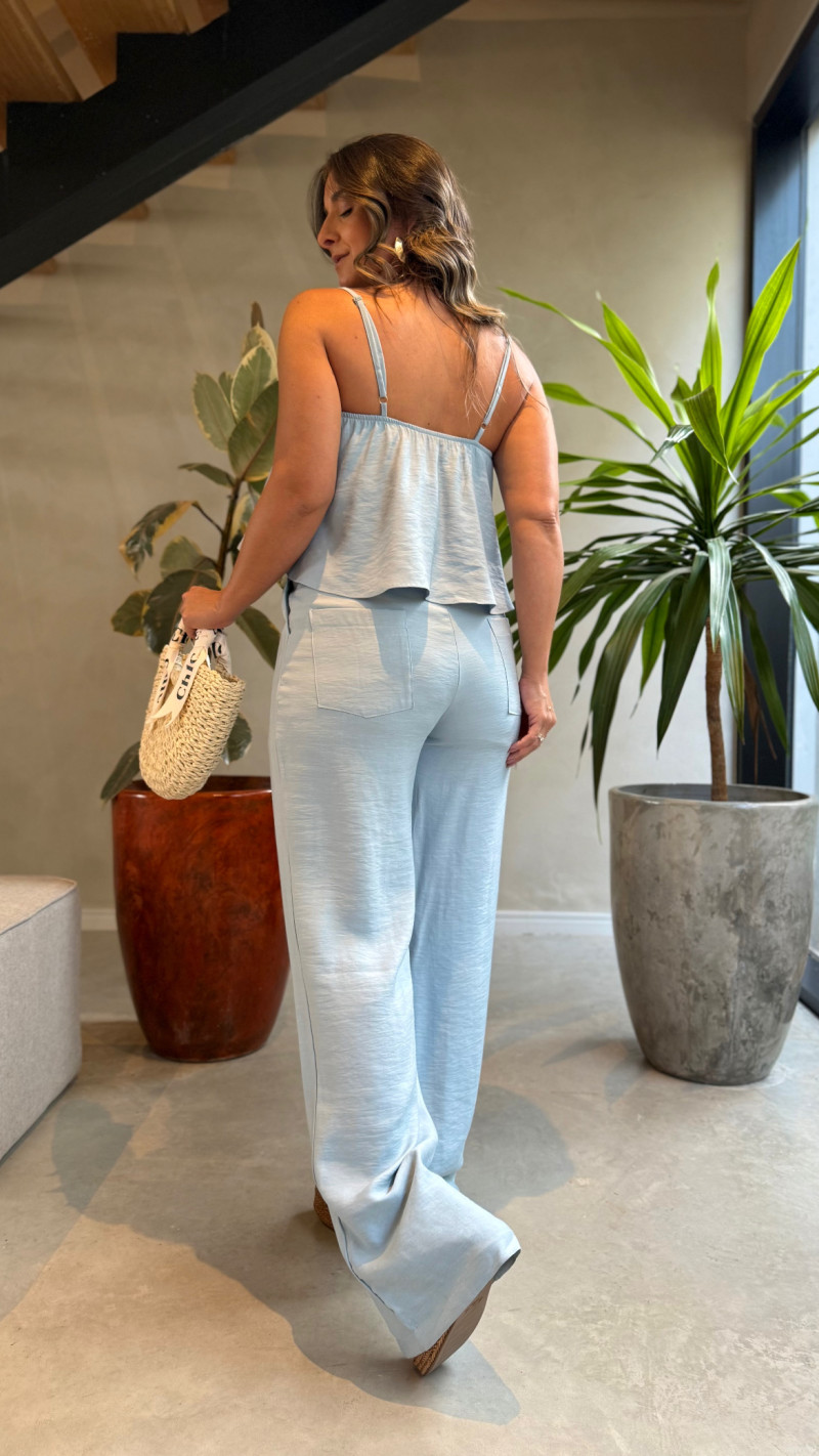 Conjunto Cropped E Calça Tatiane