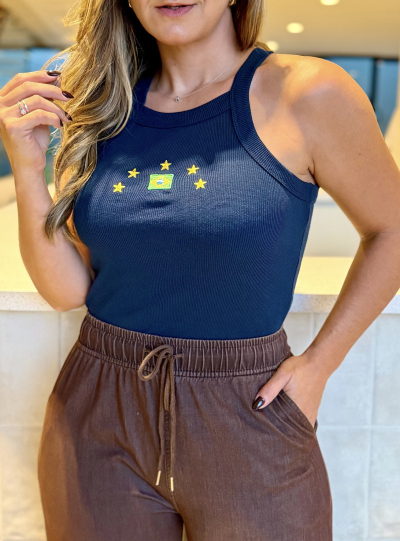 Blusa Canelada Brasil