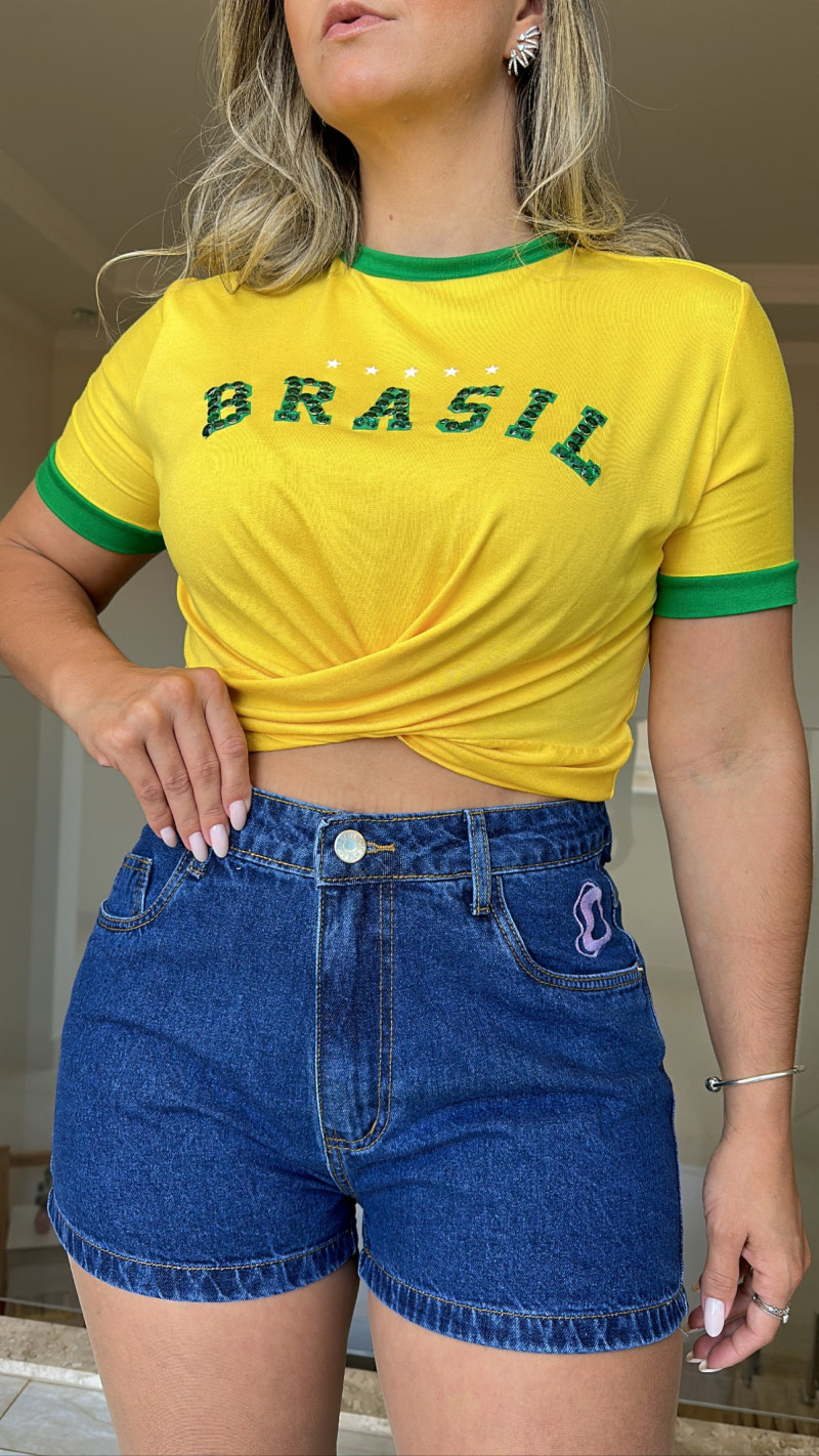 Tee Cropped Brasil