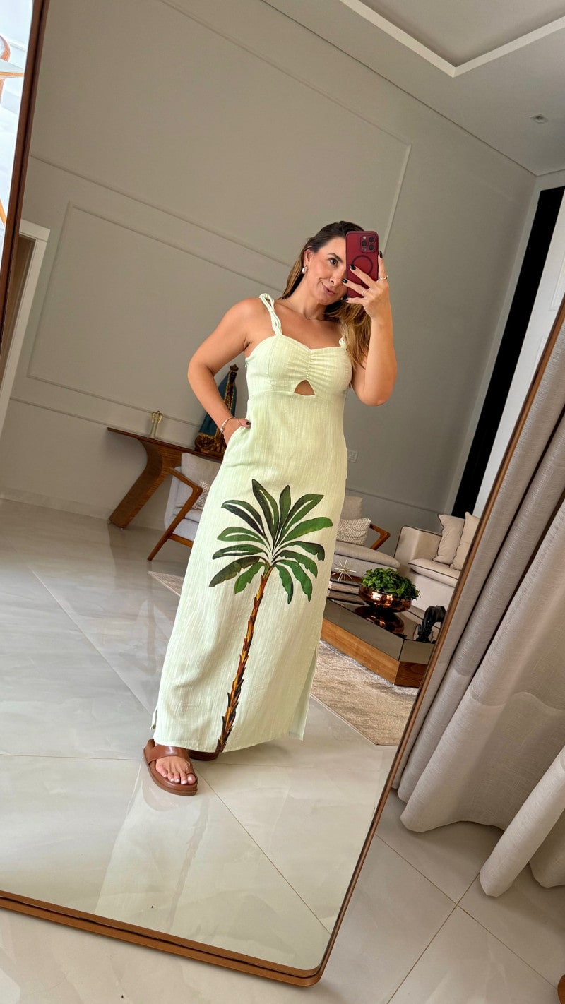 Vestido Longo Detalhe Alça Tauany