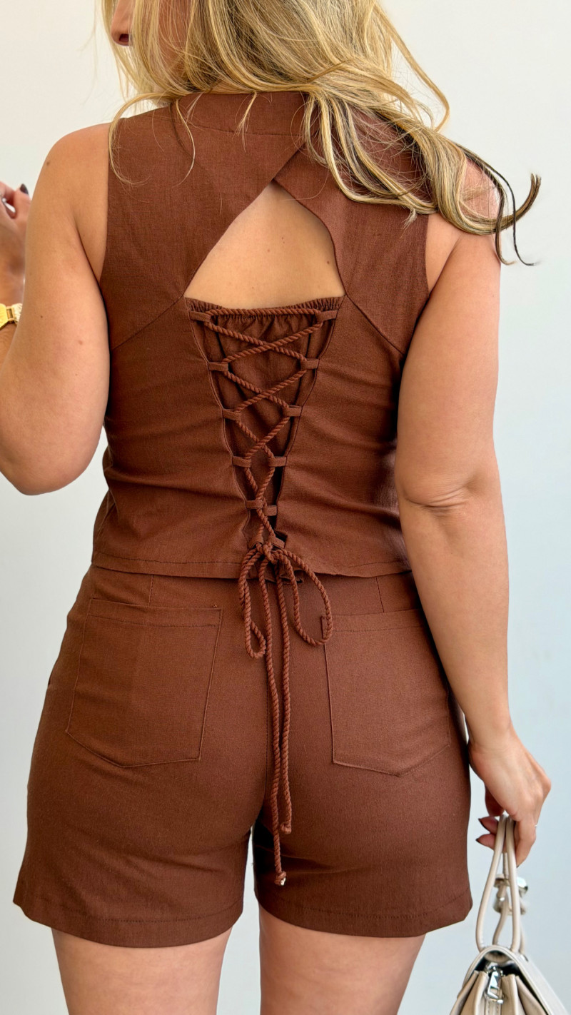 Conjunto Colete e Short Maiara 