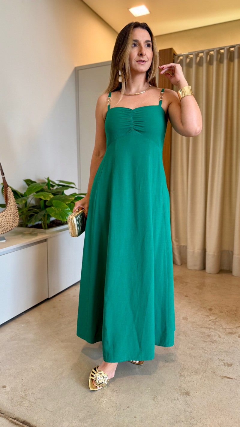 Vestido Midi Detalhe Alcinha Rebeca