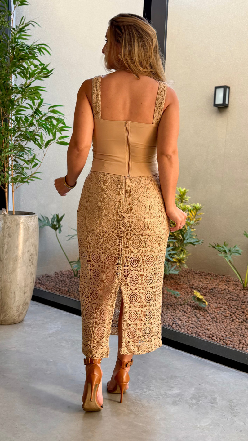 Conjunto Cropped E Saia Riviera 