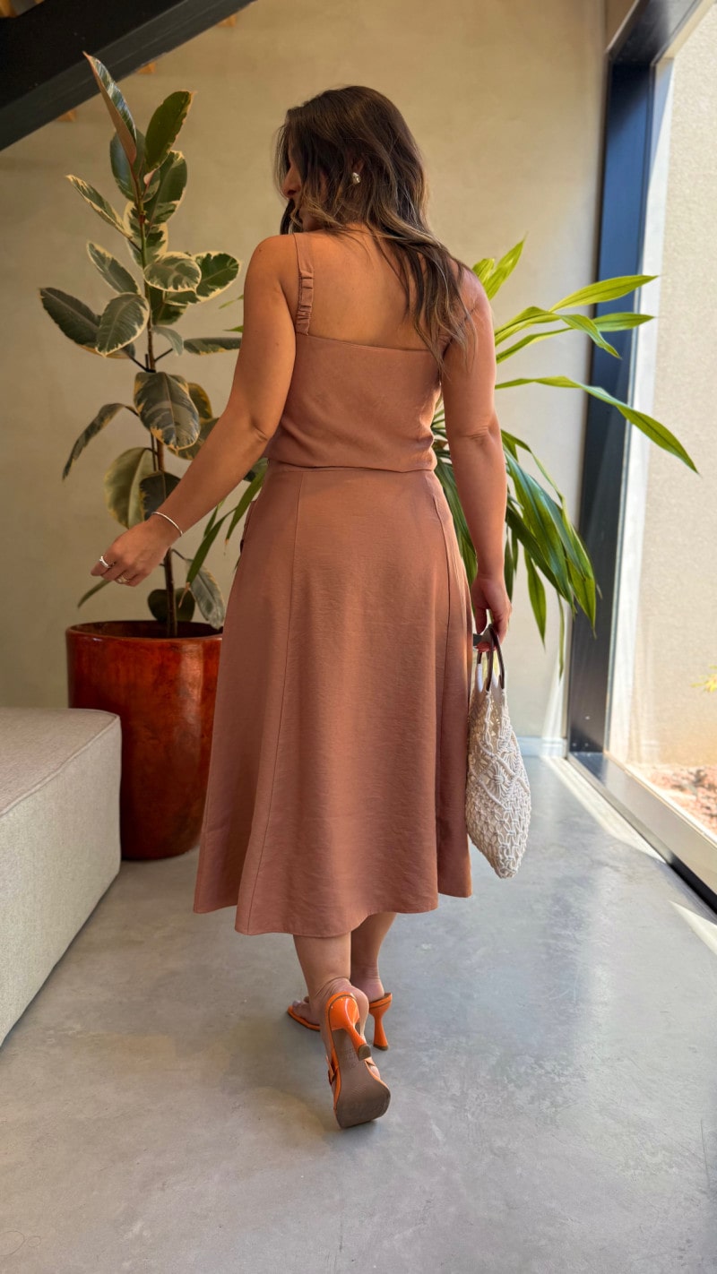 Conjunto Blusa e Saia Midi Manuela