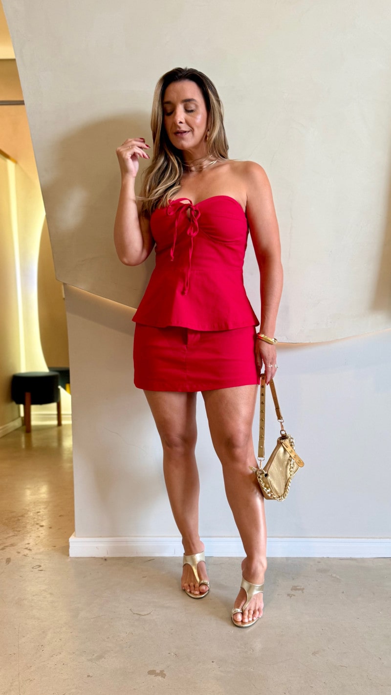 Conjunto Tomara Que Caia E Shortsaia Flavia