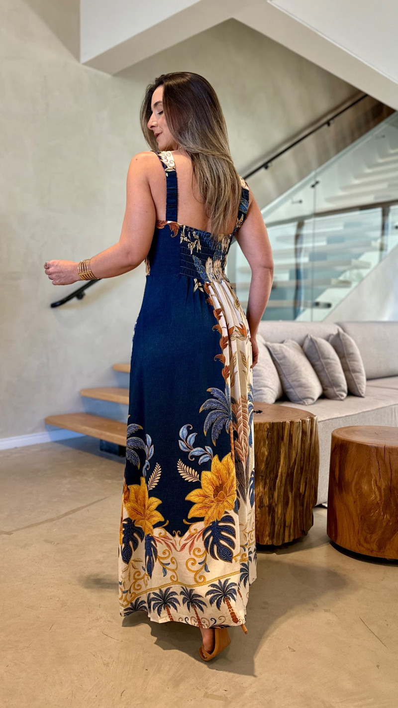 Vestido Longo Alça Larga Elen