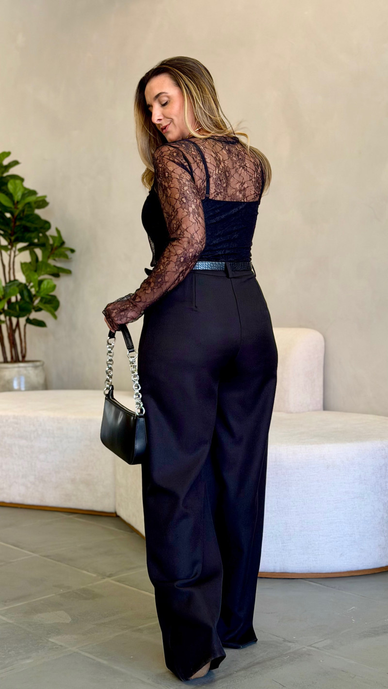 Calça Pantalona C/ Cinto Eloá