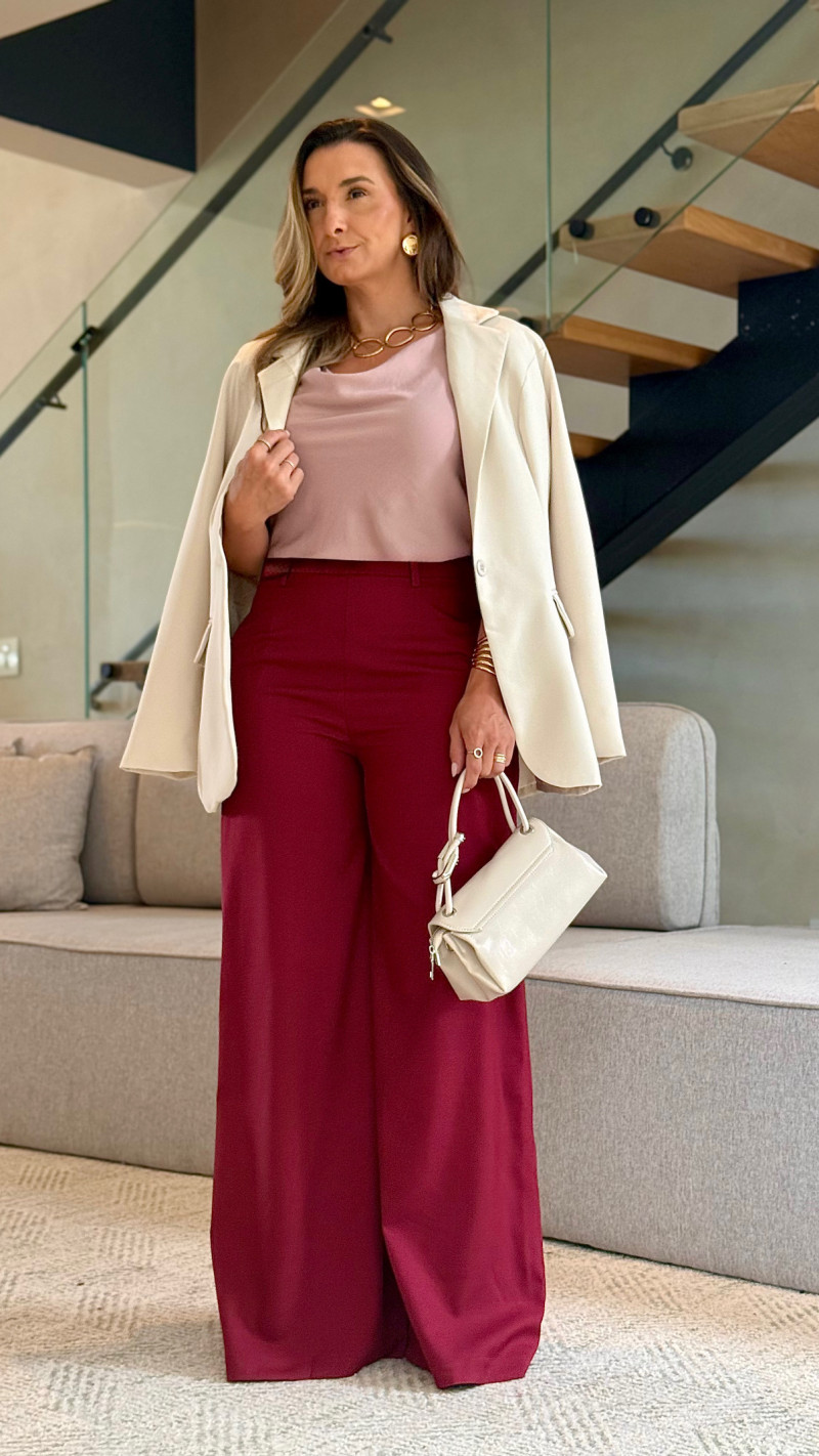 Calça Pantalona Com Lenço Ana