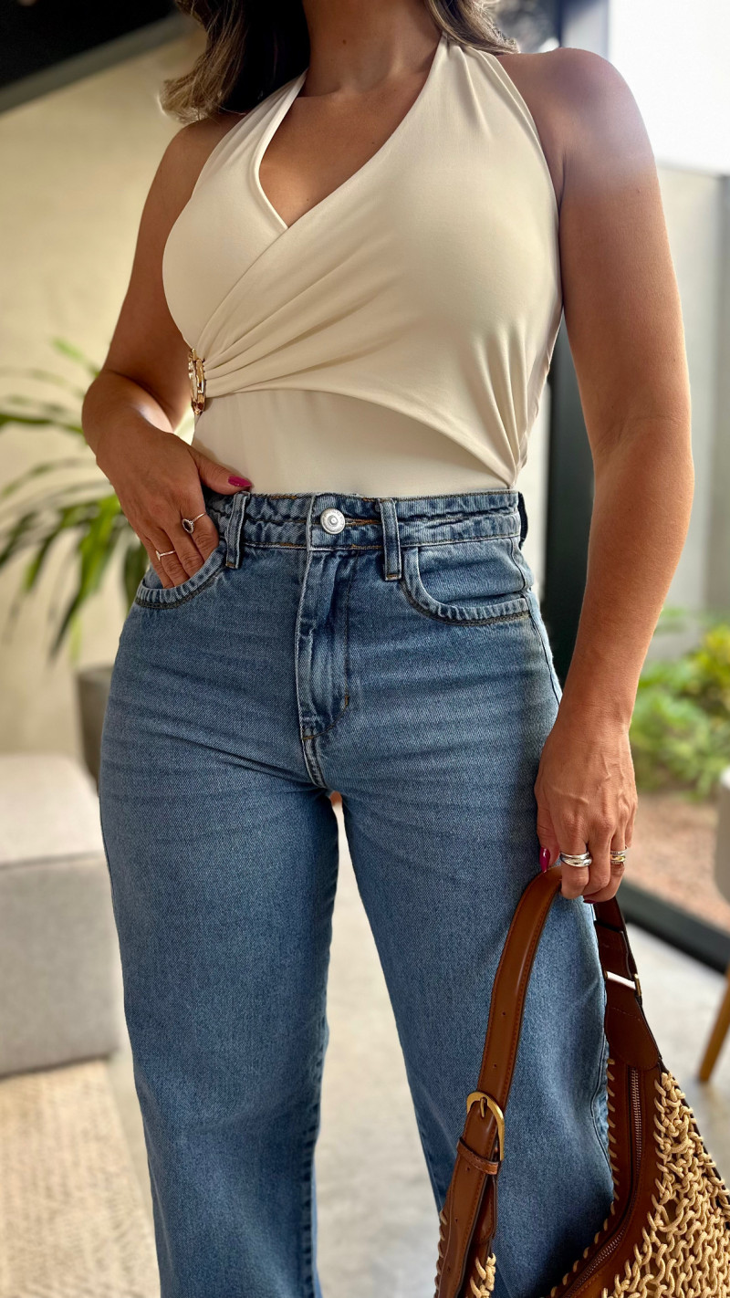 Calça Jeans Wide Leg Lay