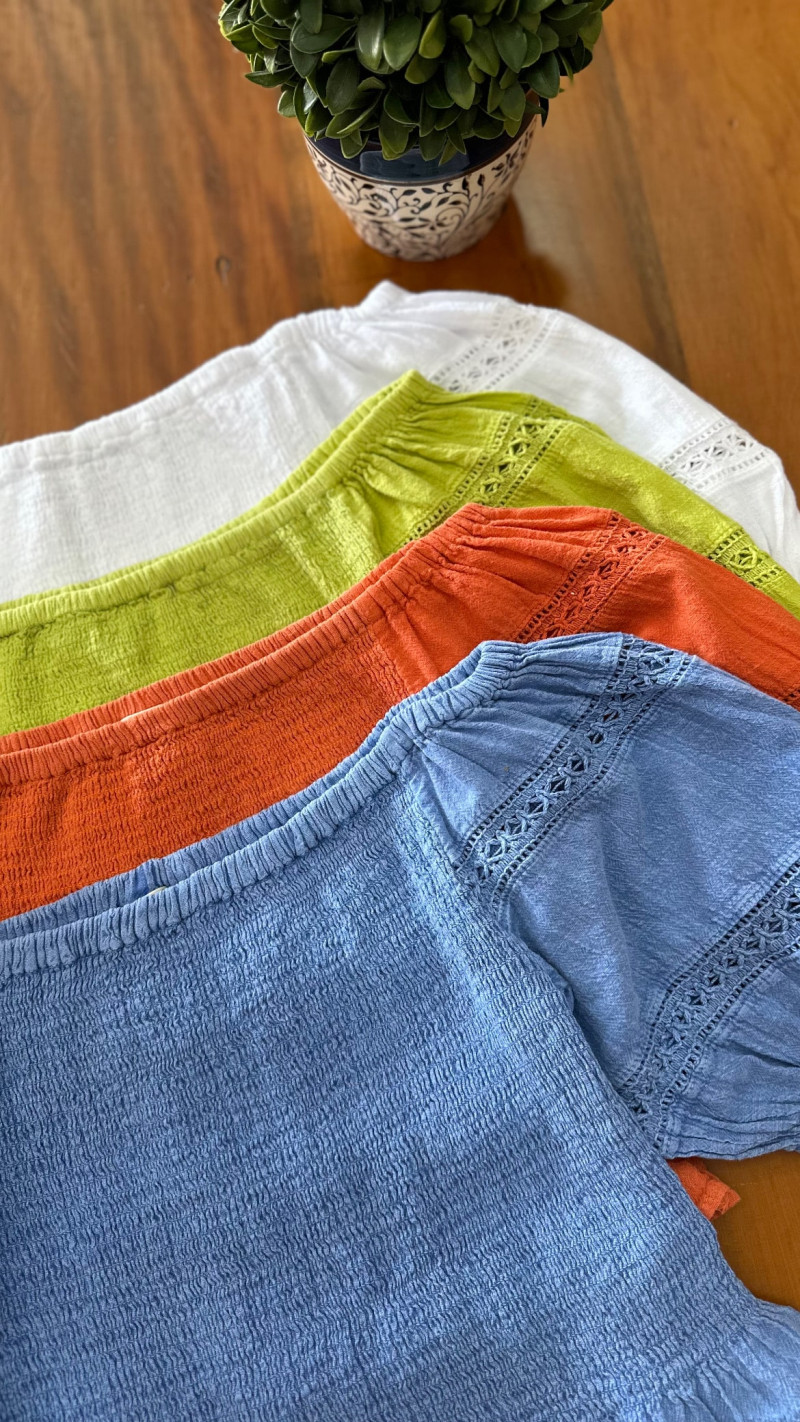 Cropped Ciganinha Lastéx Lupta