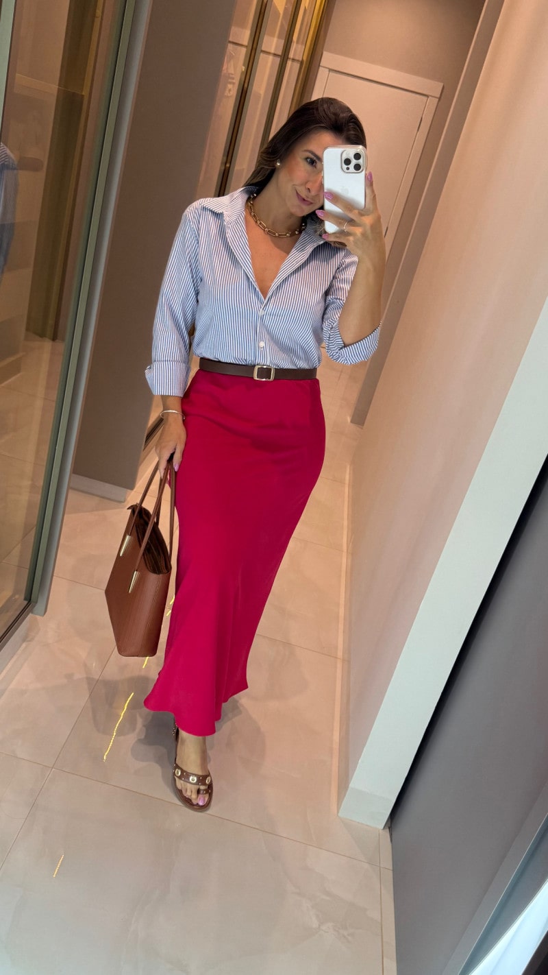 Conjunto Cropped E Saia Agatha