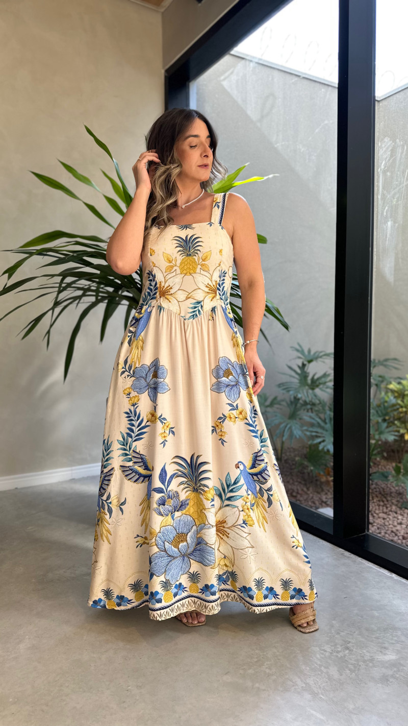 Vestido Midi Alça Larga Elisa