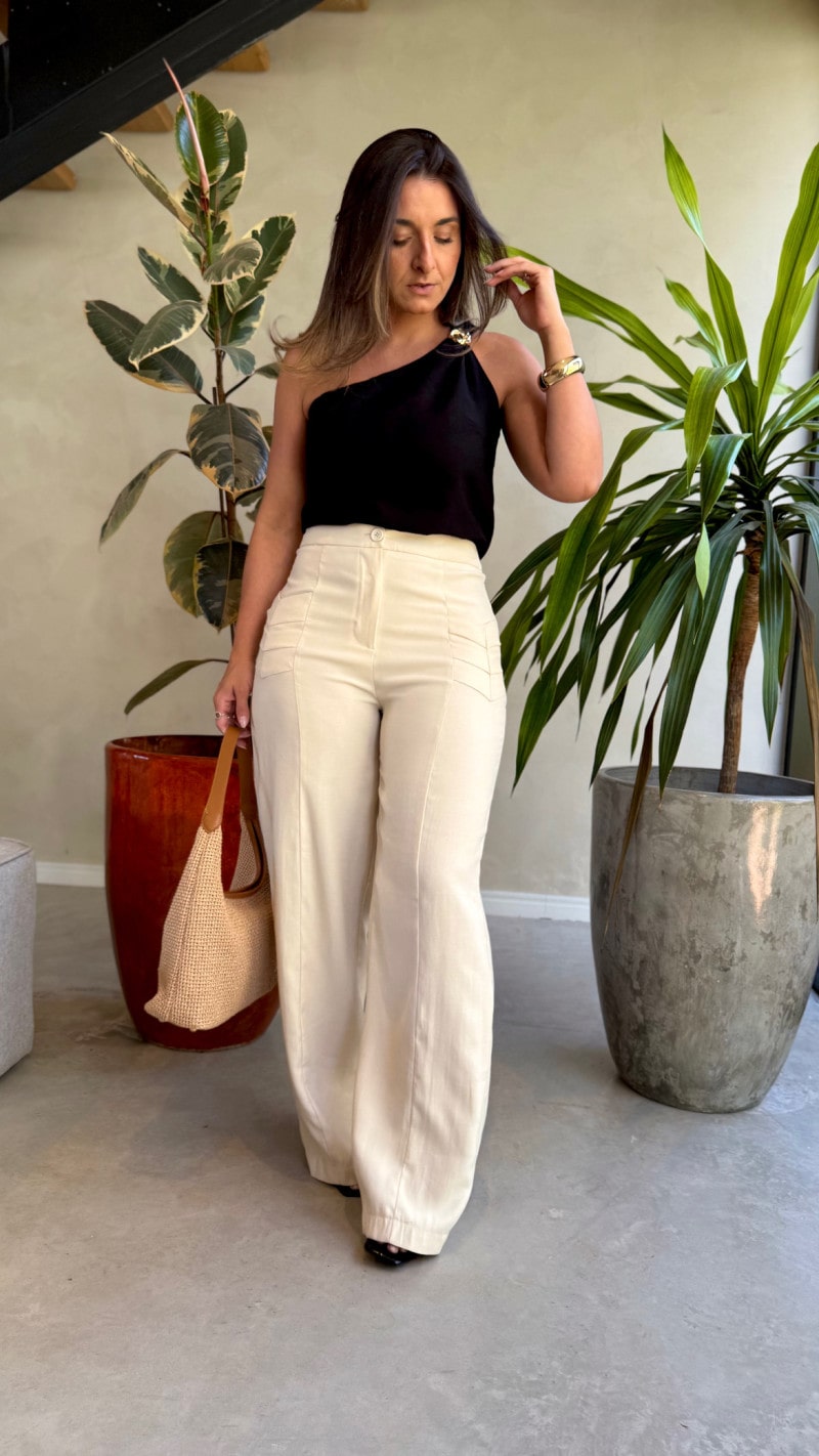 Calça Reta Alfaiataria Tamy