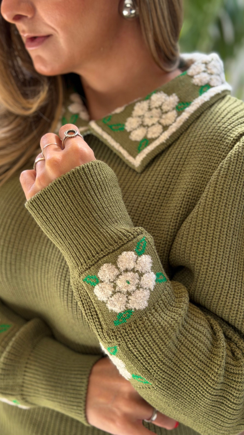 Blusa Tricot Detalhe Gola Mel