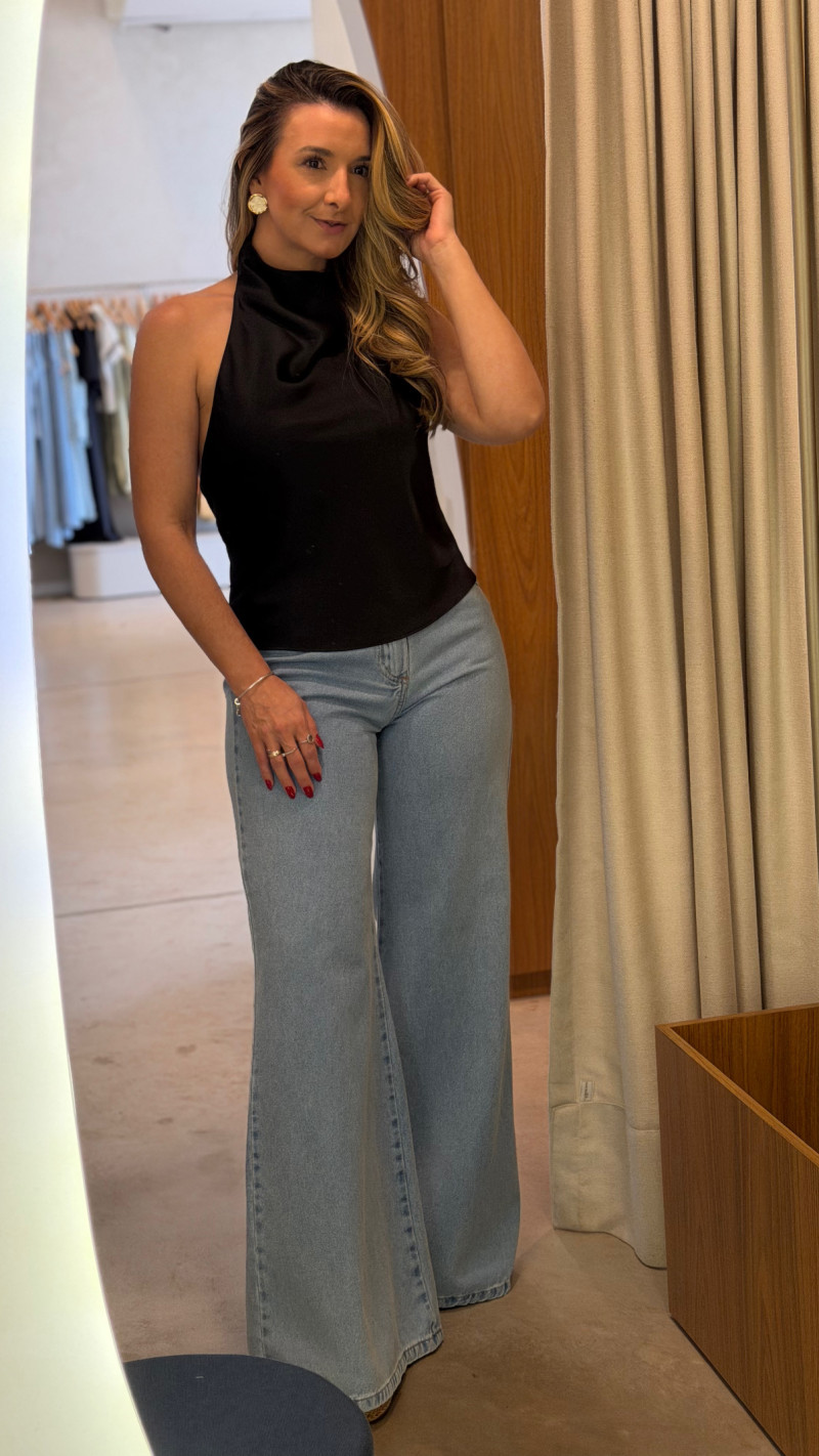 Blusa Frente Única Acetinada Cíntia 