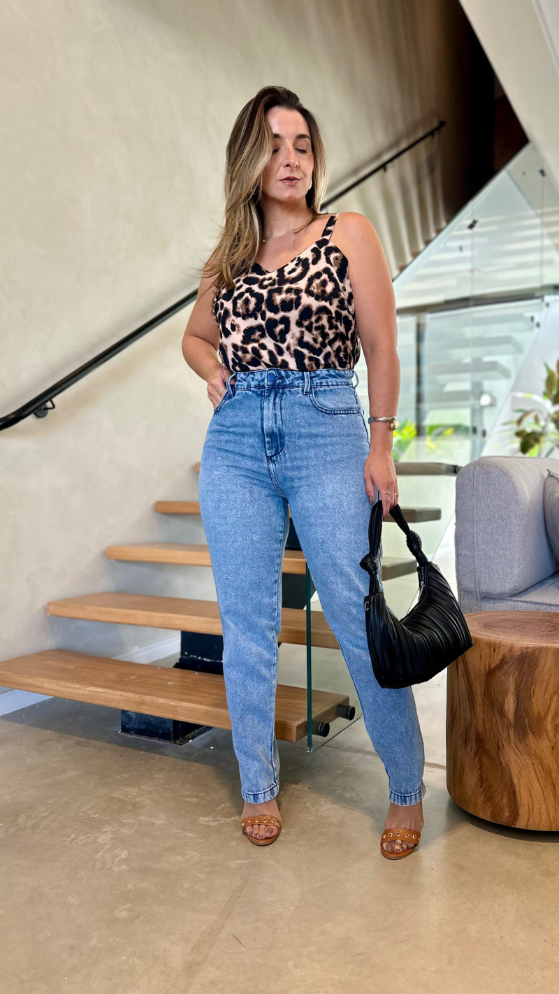 Regata Alça Larga Animal Print