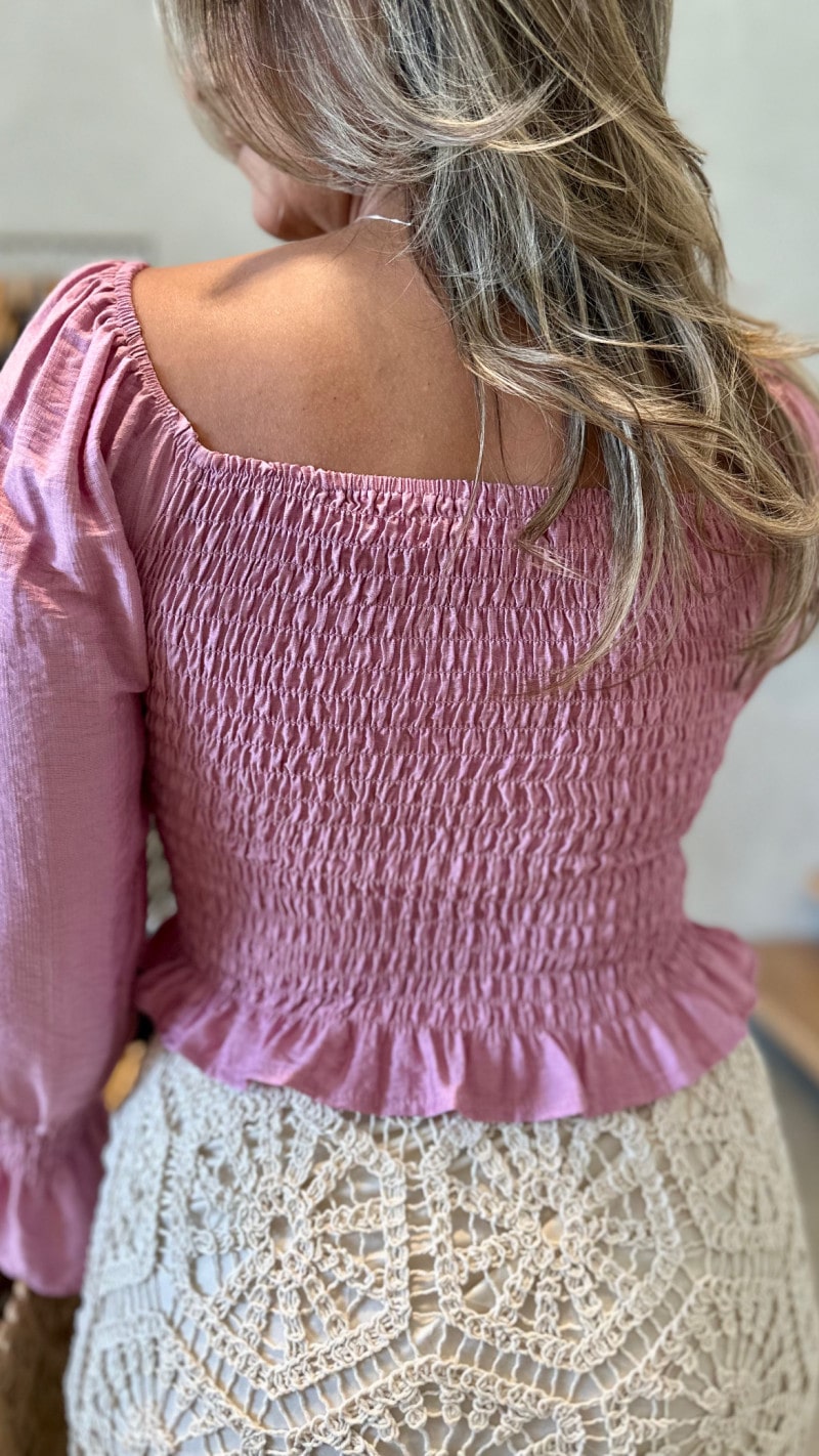 Cropped Ciganinha Manga Babi