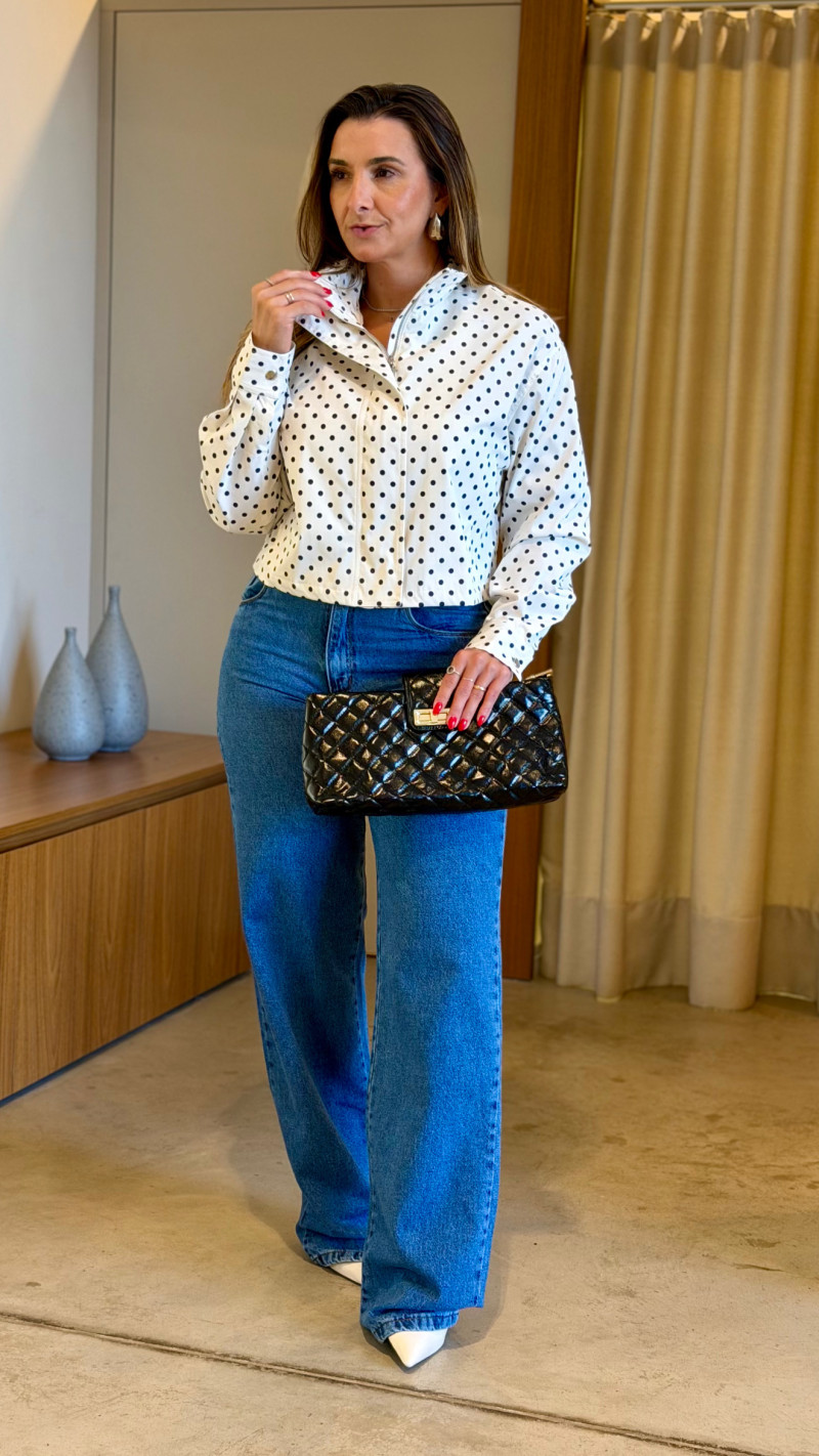 Conjunto Poá Jaqueta E Short Fran