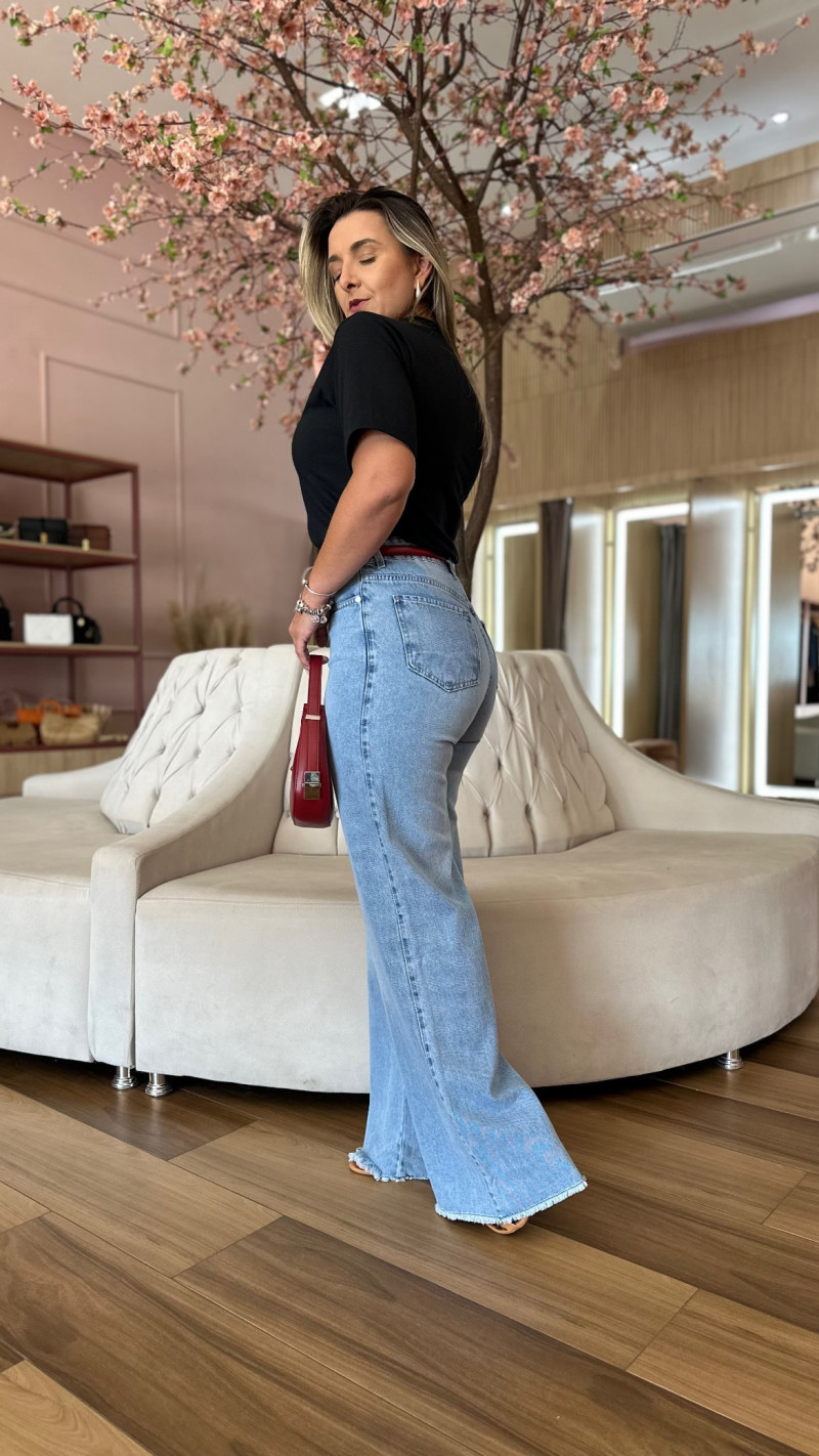 Calça Jeans Wide Leg Nicolly