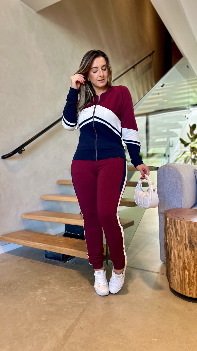 Conjunto Jaqueta E Calça Jogger Moletinho Luna