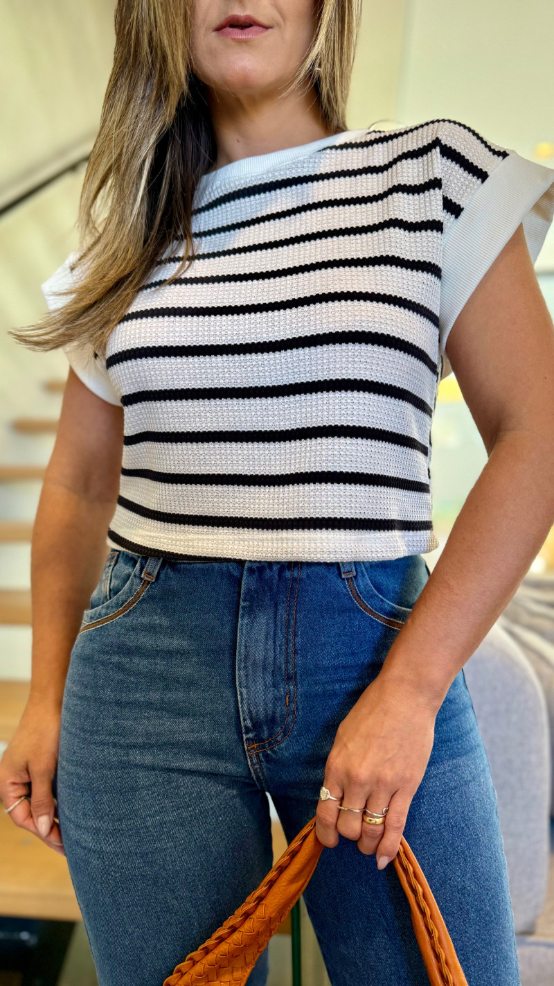 Cropped Malha Crochê Jenifer