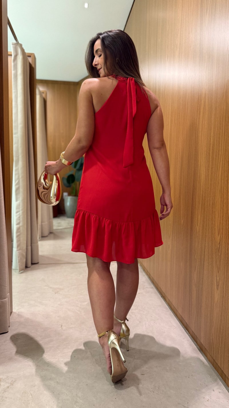 Vestido Curto Gola Alta Maitê