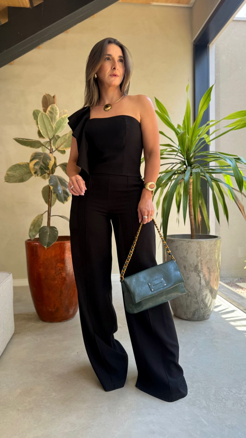 Conjunto Cropped Nula Manga E Calça Babi