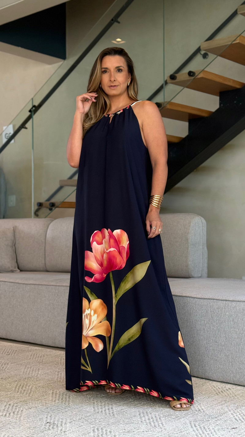 Vestido Longo Detalhe Busto Yasmin