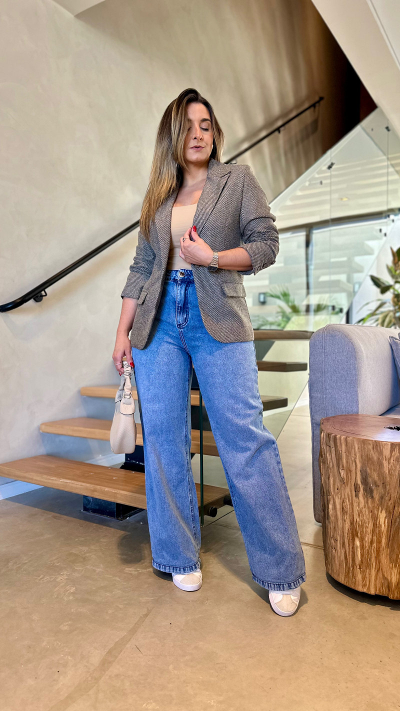 Calça Jeans Wide Leg Agata