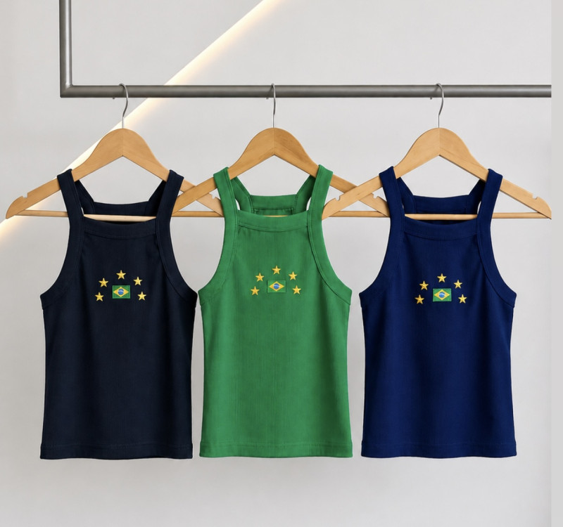 Blusa Canelada Brasil