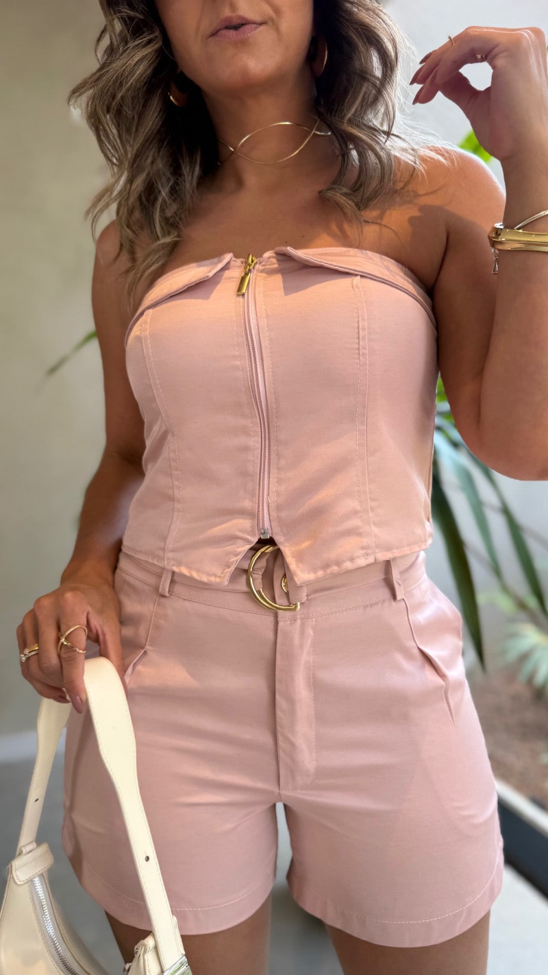 Conjunto Cropped E Short Isadora