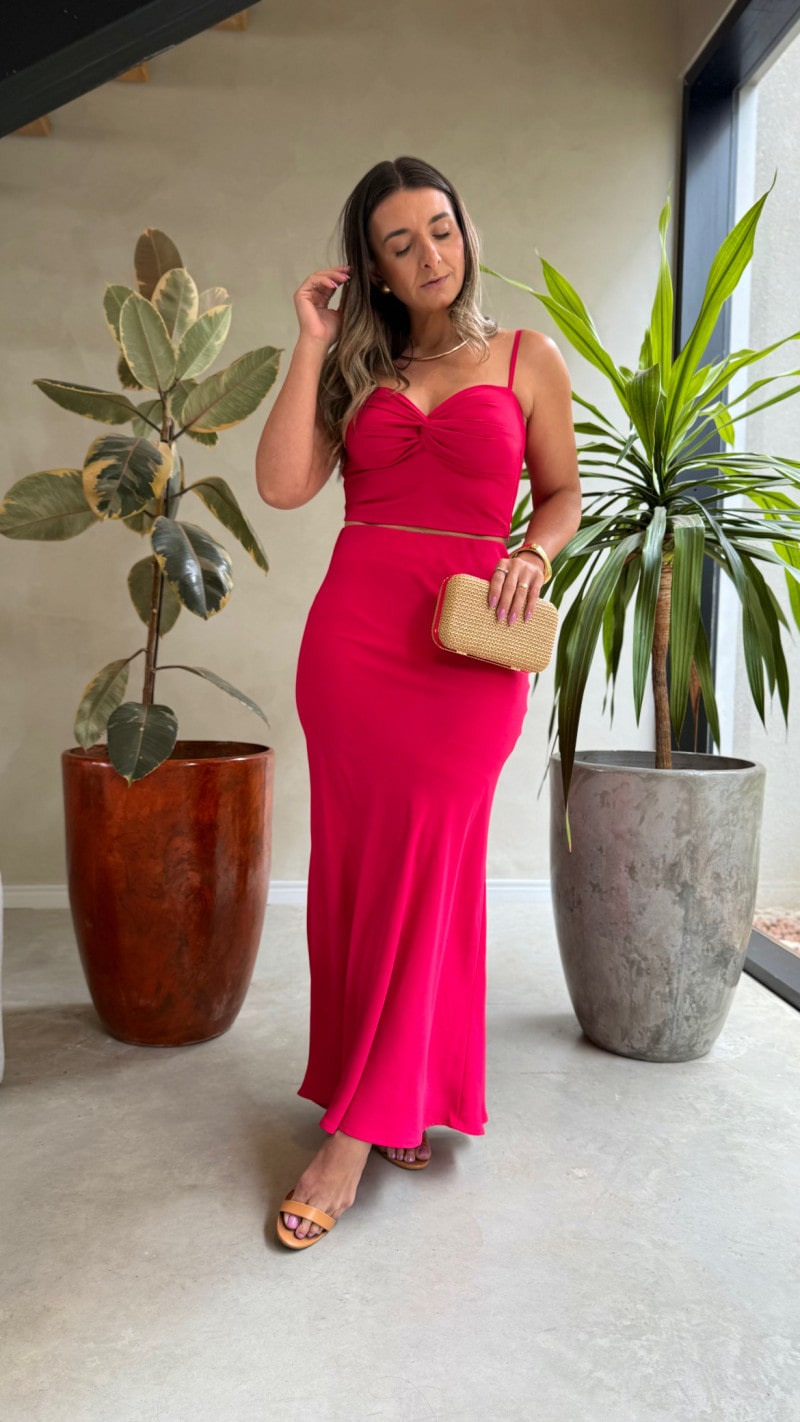 Conjunto Cropped E Saia Agatha