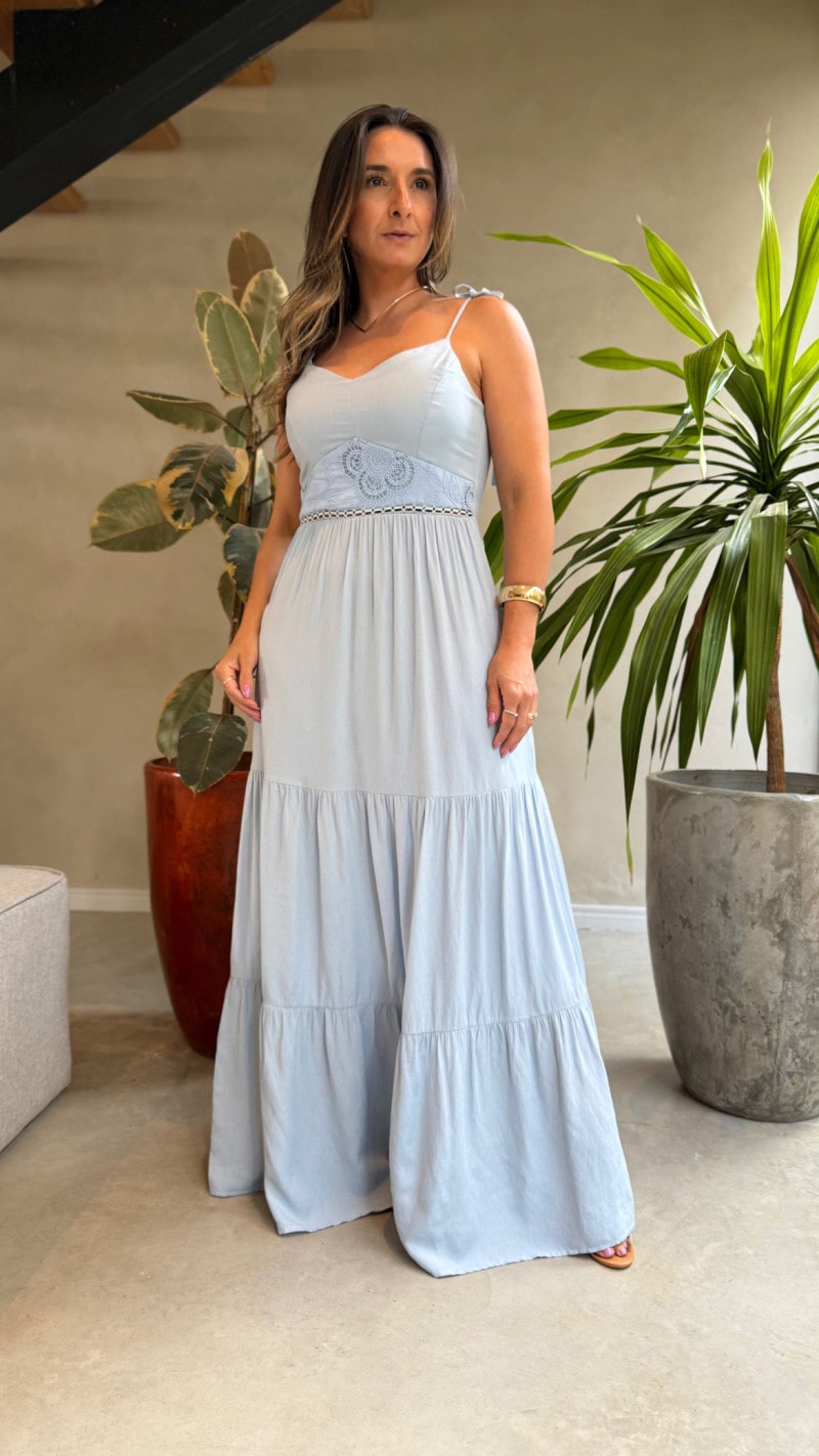 Vestido Longo Alcinha Amarração Bia