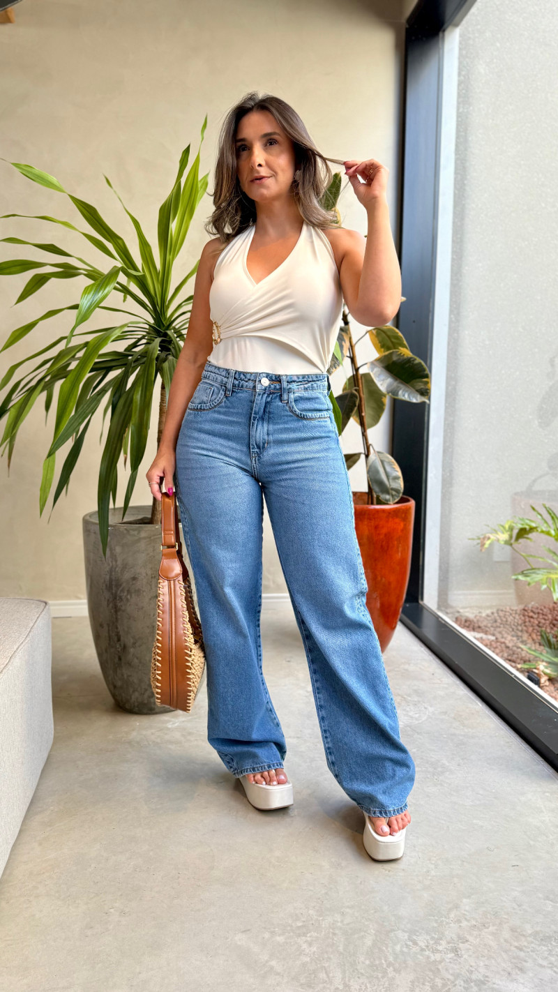 Calça Jeans Wide Leg Lay