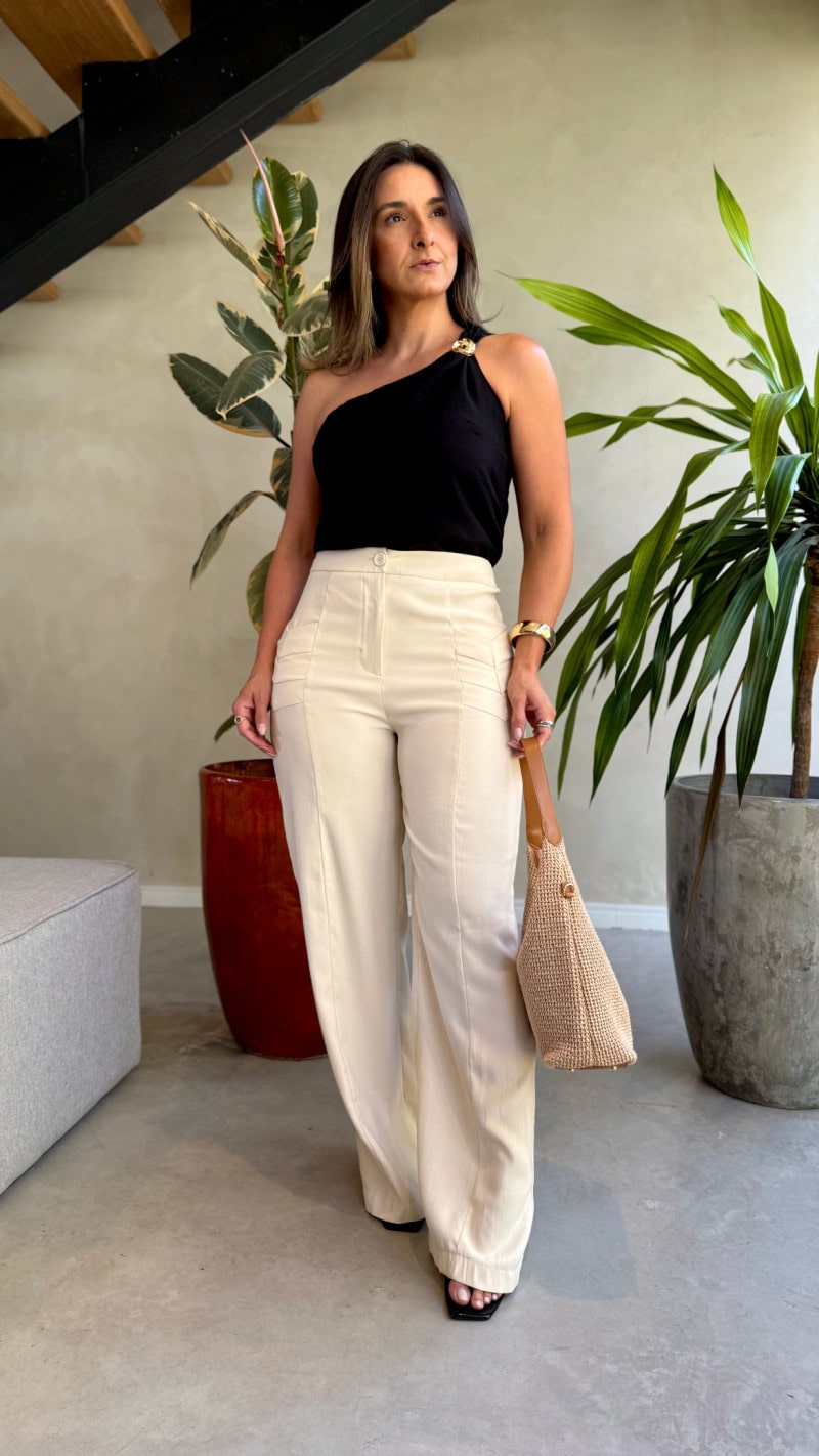 Calça Reta Alfaiataria Tamy