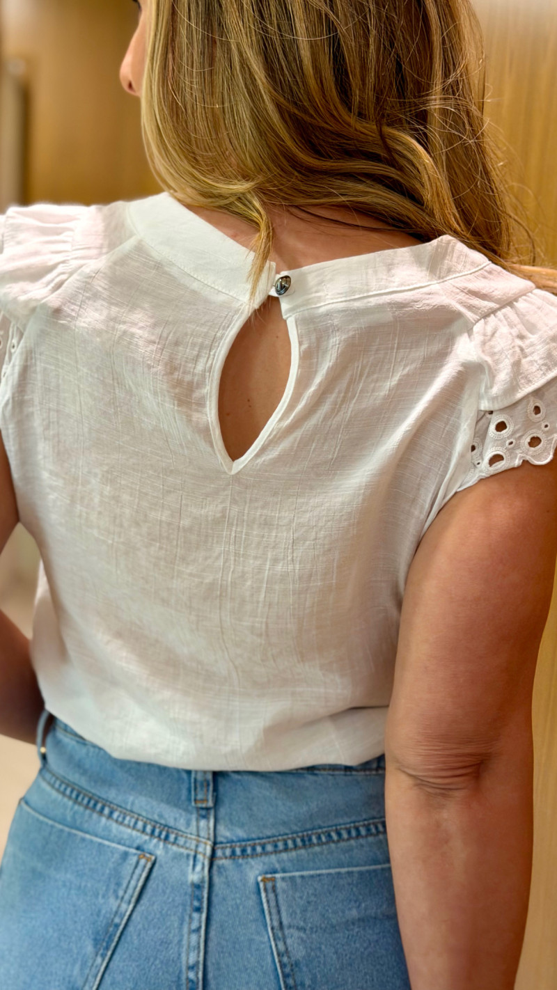 Blusa Detalhe Manga Ariane