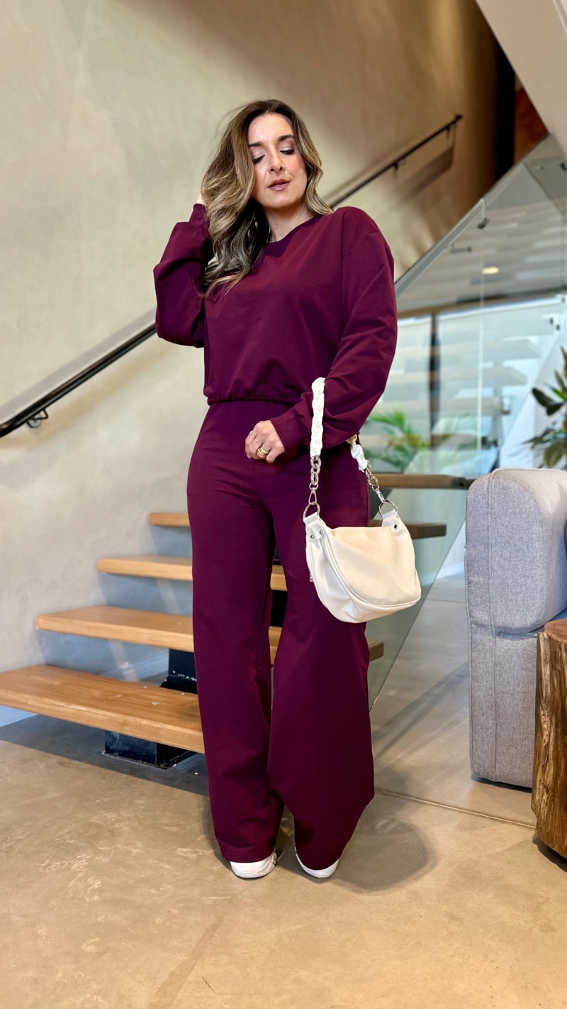 Conjunto Blusa E Calça Moletinho Camila