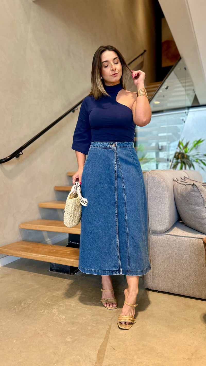 Blusa Nula Manga Gola Alta Malú