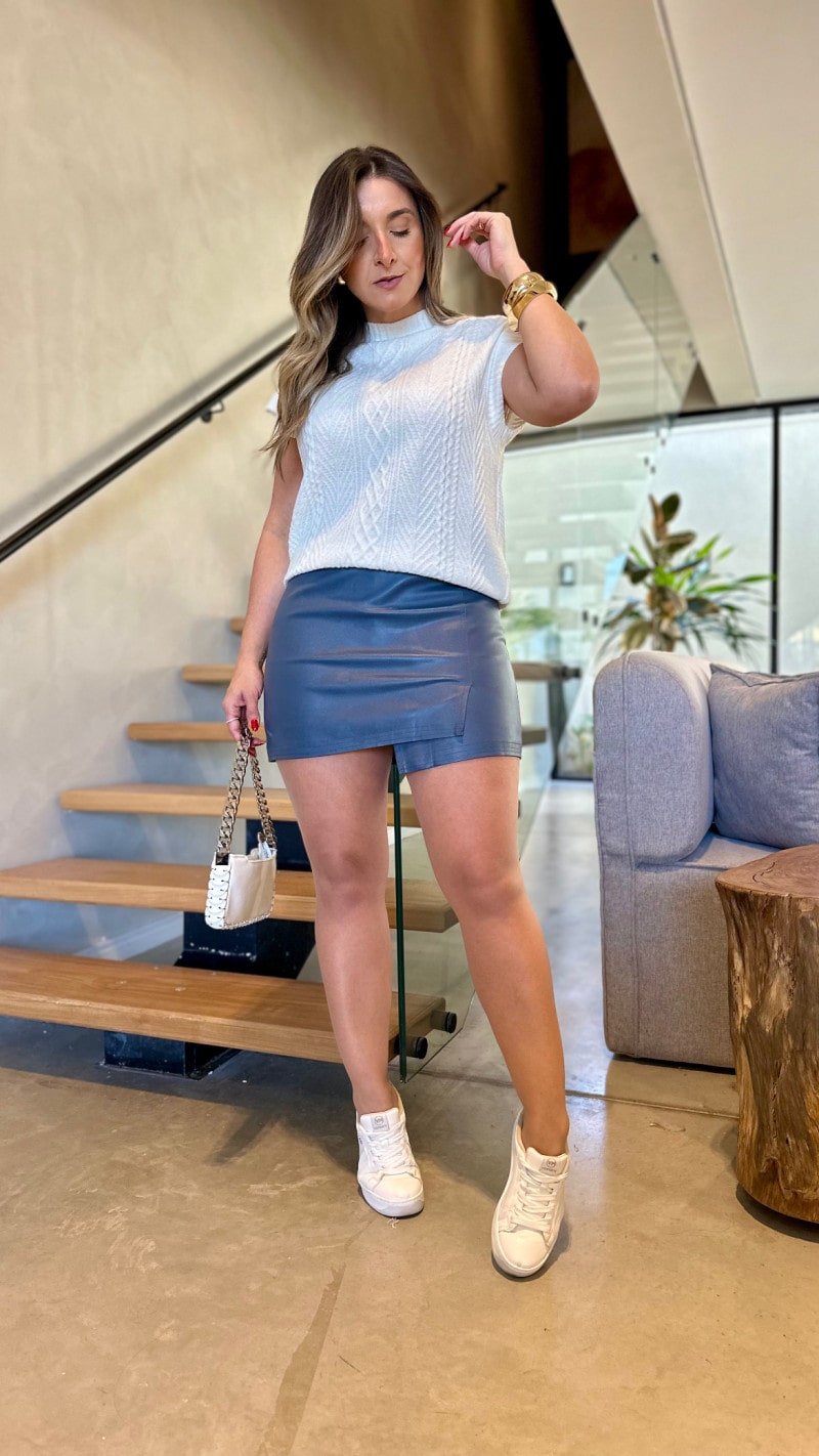 Blusa Colete Tricot Fabi