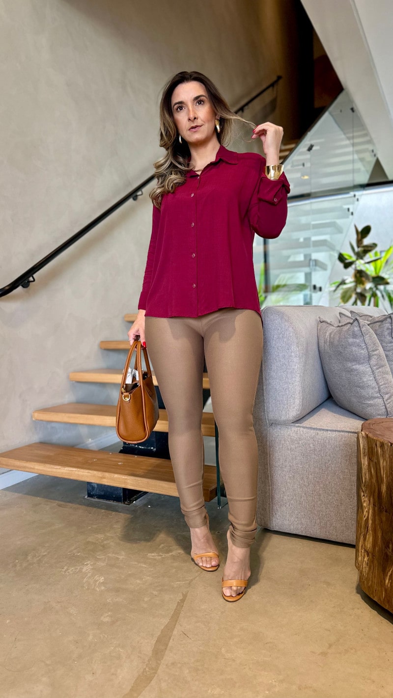 Camisa Básica Manga Longa Manuela