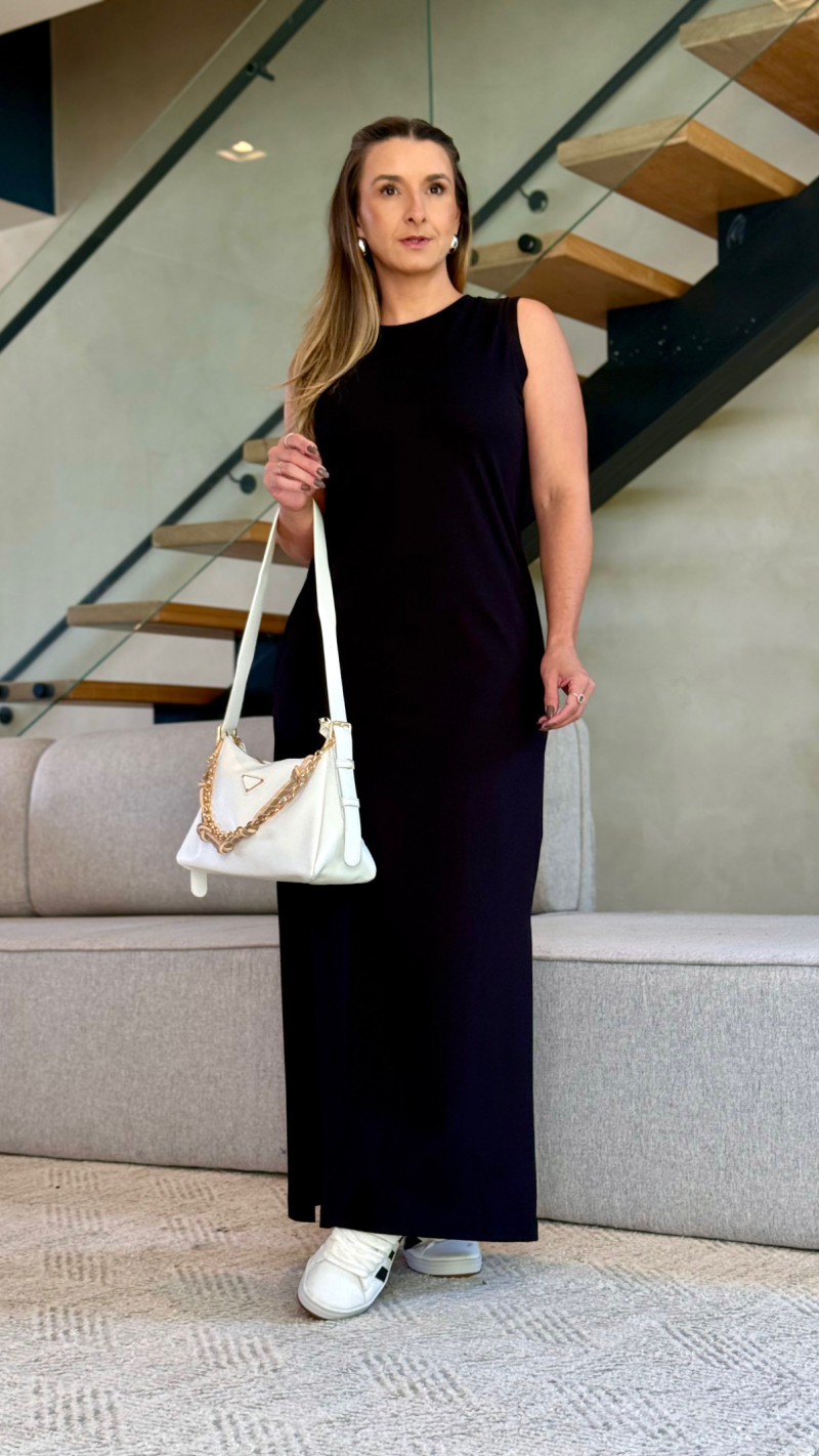 Vestido Longo Malha Menegotti Renata