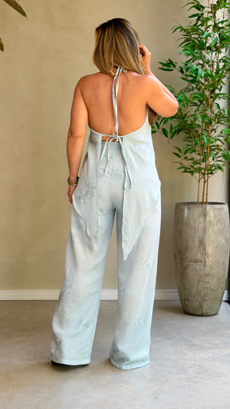 Conjunto Blusa Frente Única E Calça Lara 