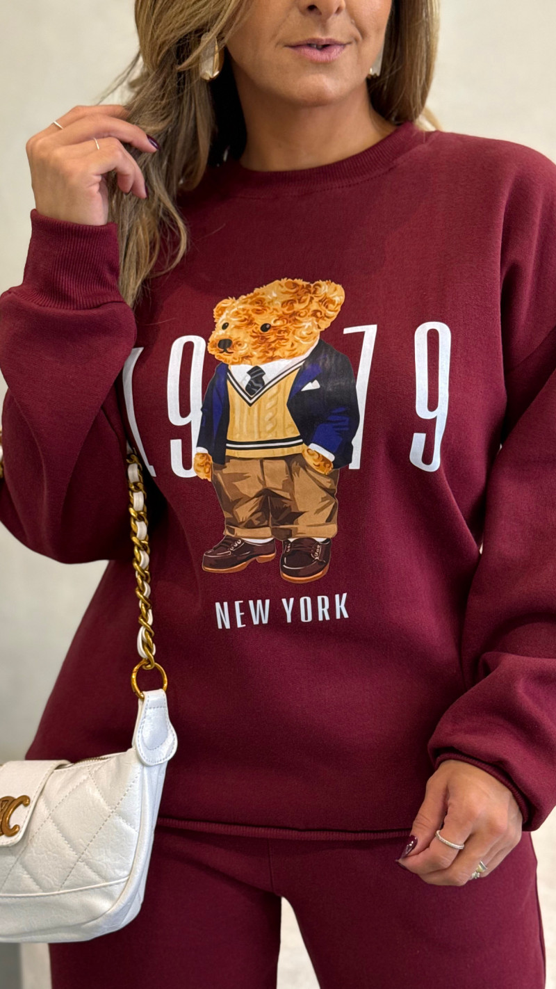 Conjunto Blusa E Calça Moletom Urso