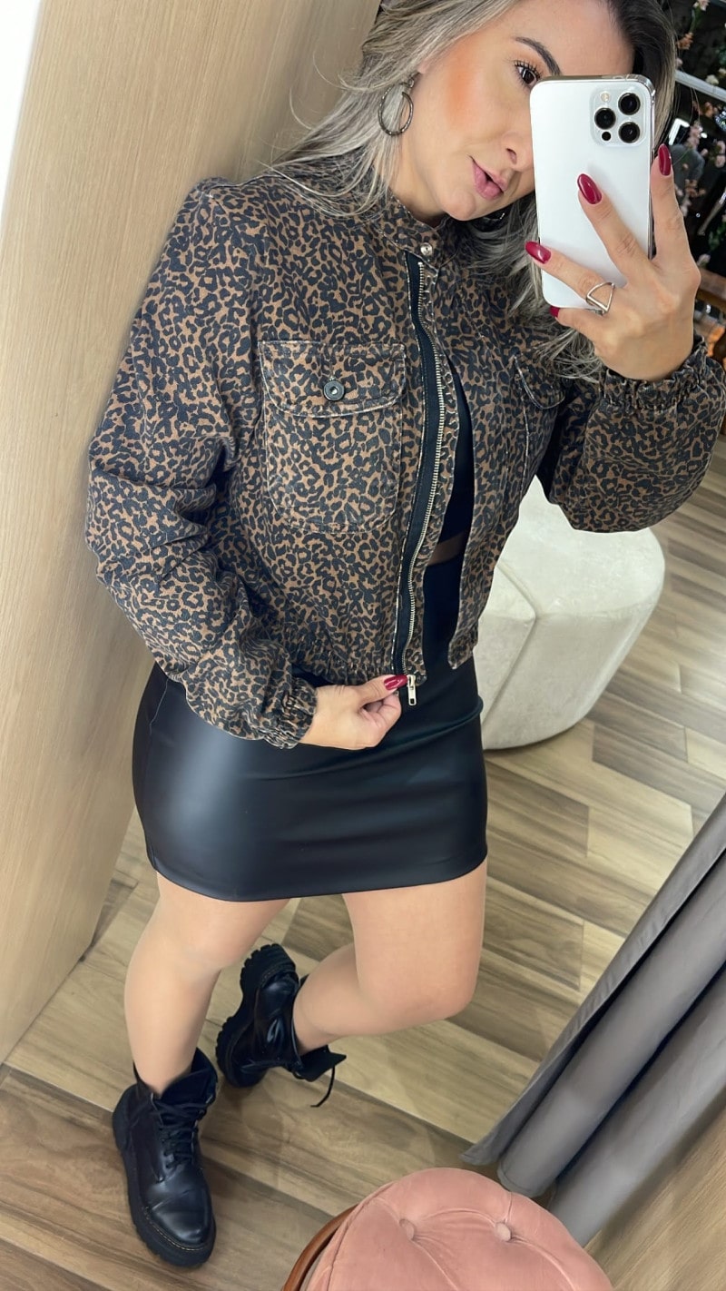 Jaqueta jeans best sale onça