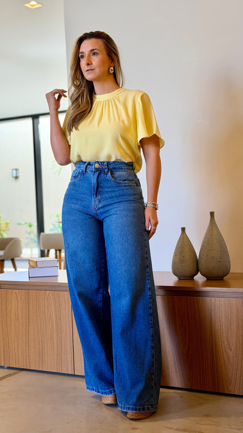 Calça Jeans Wide Super Lari