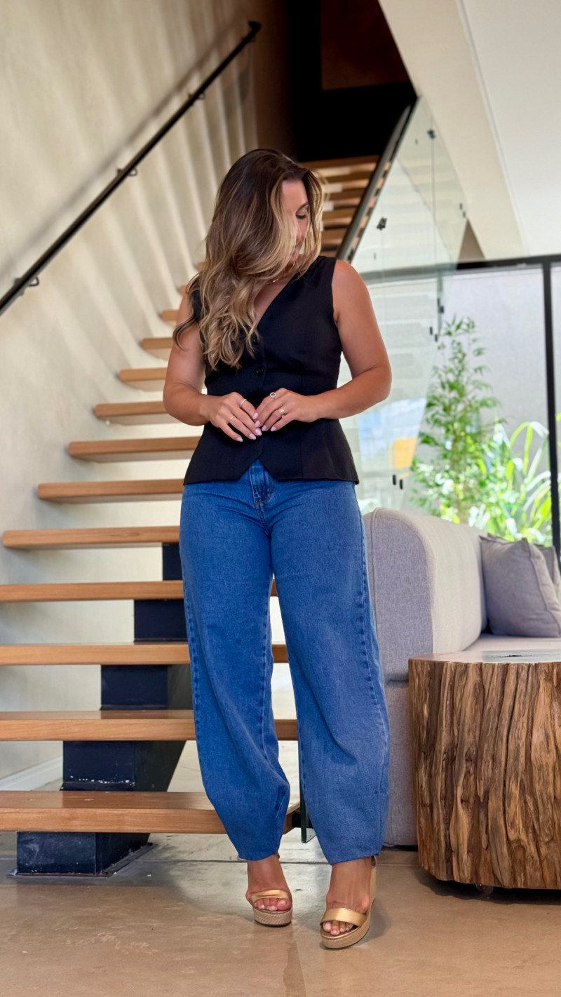 Colete Linho Forrado Marcela