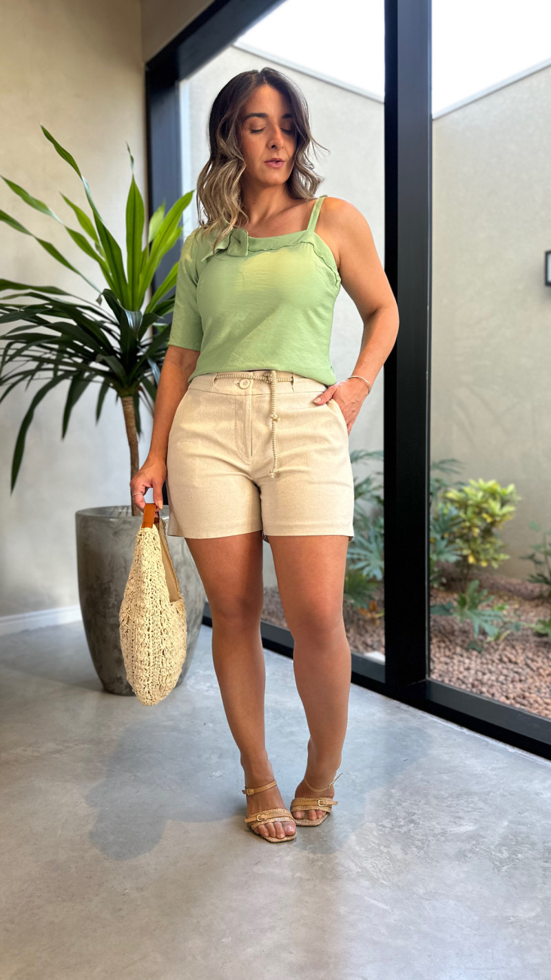 Blusa Nula Manga Flay