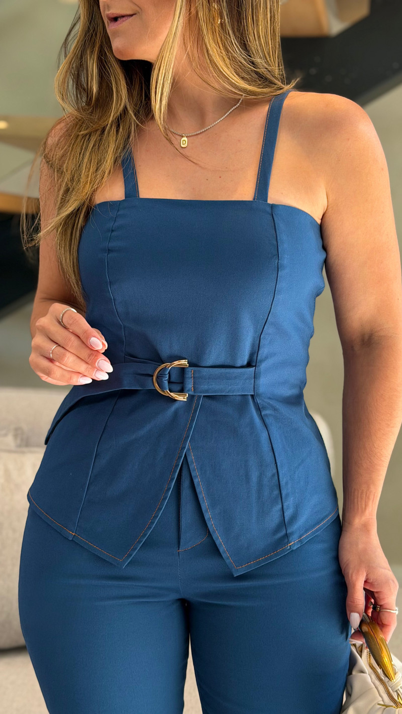 Conjunto Blusa e Calça Cargo Marcia